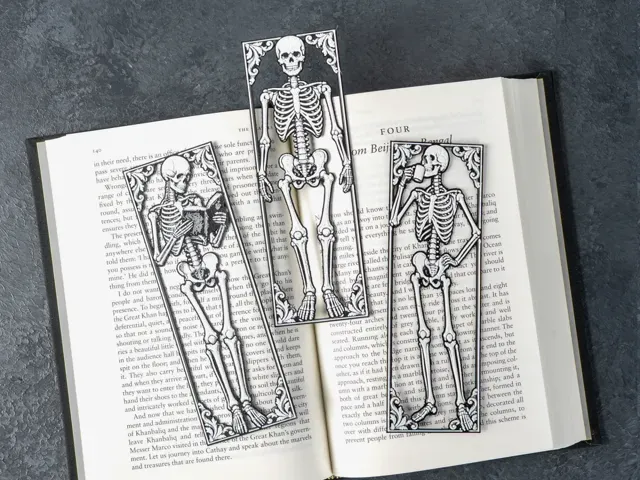 Skeleton Cutout Bookmarks