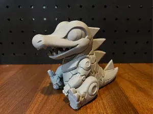 Mecha Pokemon Series — Totodile Statue