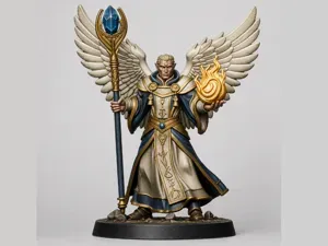 Sorcerer/Wizard Aasimar Male D&D Miniature (49mm)