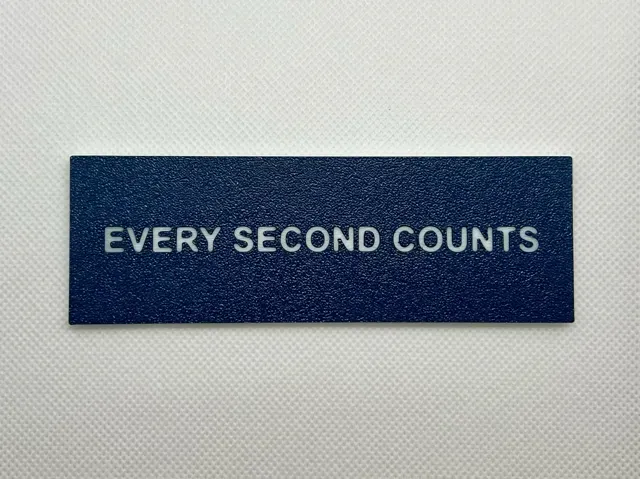 The Bear "EVERY SECOND COUNTS" Magnet Wall Sign