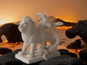 Chimera Creatura Greca con Leone, Capra e Serpente