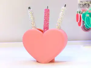 Heart-Shaped Pen Holder | Printable Desk Organizer