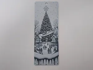 Santa Sleigh Christmas Tree Village Bookmark
