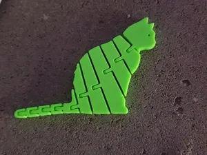Flexi Articulated Cat Print in Place