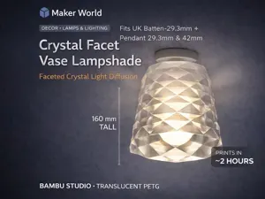 Crystal Facet Vase Lampshade