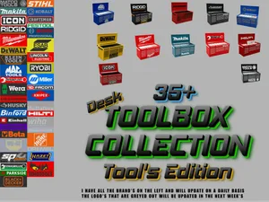 Desk Toolbox Tools Edition milwaukee mac ryobi