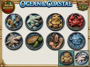 Ocean & Coastal: 3D Token Monster Compendium Vol 6