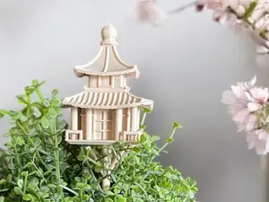Miniatur Baumhaus Asiatisch für Blumentopf