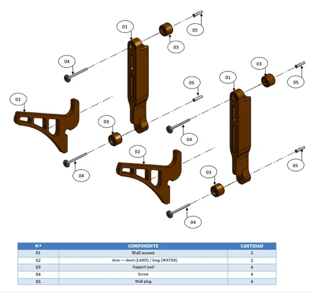 Modular Wall-Mounted Board Rack – Skate, Surf, Ski — Фото 11 из 11