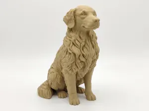 Realistic Golden Retriever Dog Statue