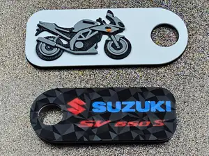 Suzuki SV650S Keychain – Multicolor Print