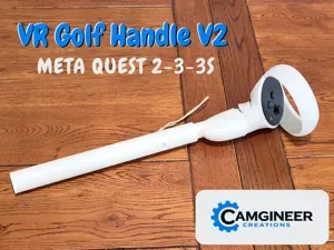 Meta Quest 2/3s/3 Golf Club Handle V2 - Heavy Duty