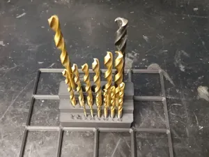 Gridfinity Drill Bit Holder 1-10 mm, Stepped 2x1