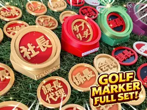 ゴルフマーカー_Golf Marker_役職ネーム_コンペ景品・参加賞向け_収納付き_吉田工房