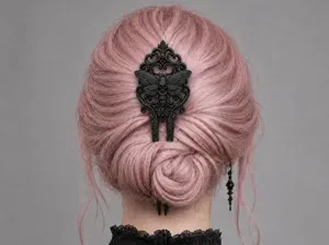 Gothic Death Moth Hairpin