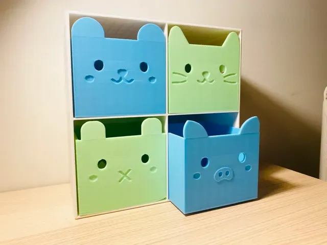 小动物桌面收纳抽屉柜(Q_Craft) — Image 2 of 4