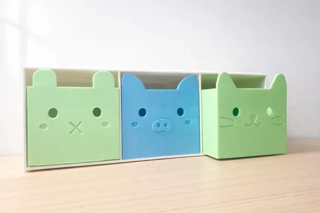 小动物桌面收纳抽屉柜(Q_Craft) — Image 4 of 4