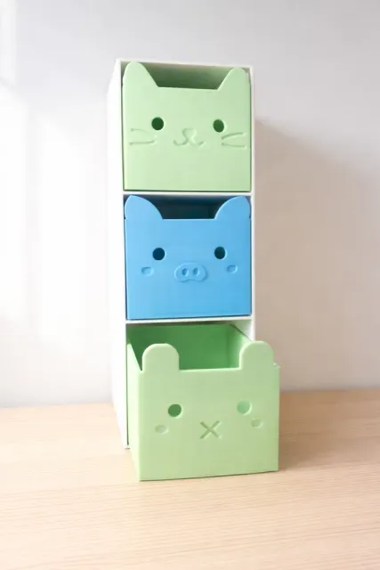 小动物桌面收纳抽屉柜(Q_Craft) — Image 3 of 4