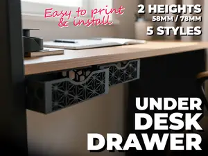 Under-Desk Drawer System | 2 Heights | 5 Styles