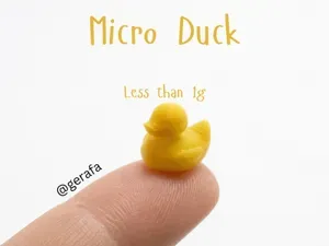 Micro Duck – Tiny 3D Printed Duck