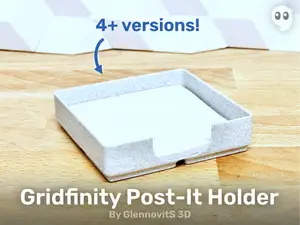 Gridfinity Post-It Holder - Easy to use clean look
