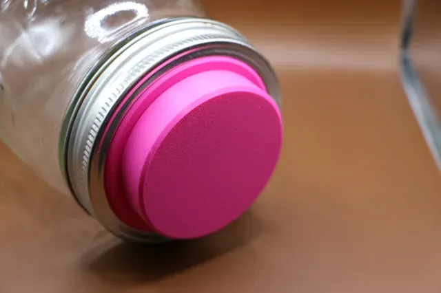 Mason Jar lid with large holes and cap wide mouth — Image 2 of 4