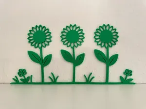 Blumenwiese Sonnenblumen Wanddeko Fensterbild