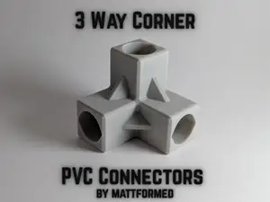 PVC 3 Way Corner Connector (All Sizes)