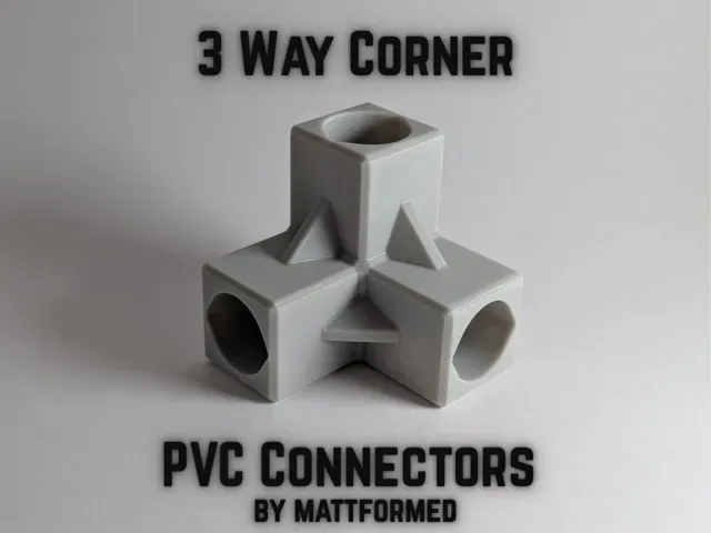 PVC 3 Way Corner Connector (All Sizes)