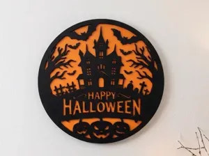 Happy Halloween Haunted House Sign