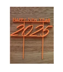 Happy New Year 2025 Cake Topper