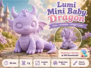 Mini Baby Dragon Lumi cute toy figur miniatur