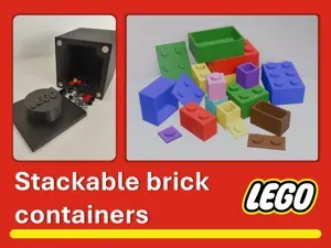 Stackable LEGO_Brick container 1x1-2x1-2x2-2x3