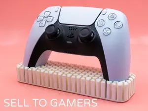 PS5 Controller Stand Hex by Pork3D.com