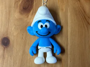 Flexi Smurf Keyring 