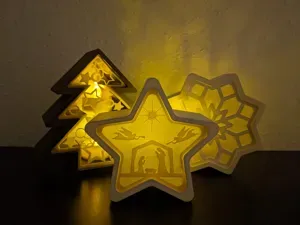 Christmas Series: 5 point star light box (Modular)