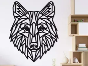 3D Wall Art Polygonal Wolf