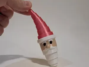 Collapsible Santa Tree Ornament or Fidget