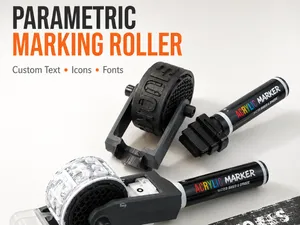 MakerRoll - Custom Text Roller - Parametric