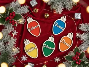 Personalized Christmas Bulb Ornament - Keychain