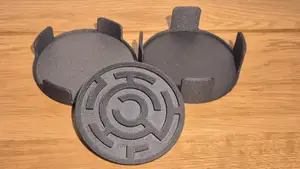 Circular Labyrinth Coaster Set with Holder
