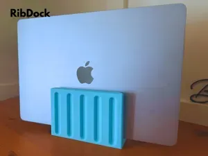 RibDock — Minimal Vertical Laptop Stand
