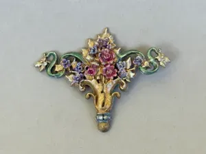 Giardinetti Brooch in the Rococo Chinoiserie Style