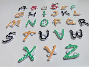 Alphabet Letters keychain with star texture