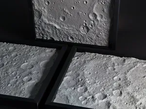Lunar Landscape in Frames - framed Moon Tiles