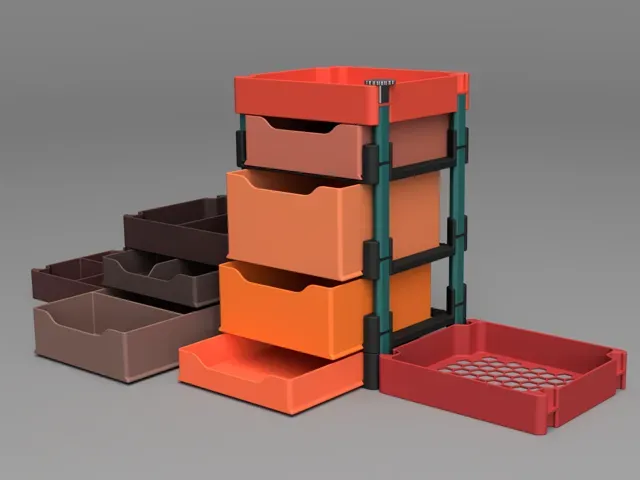 Versatile Stackable Storage Box System (new dim.) — Фото 2 из 15