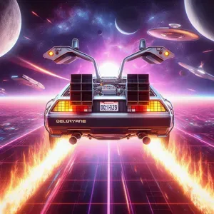 Delorean Back to the future HueForge
