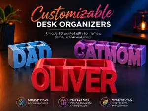 Custom Name Desk Organizer – The Perfect 3D Gift