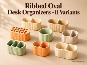Ribbed Oval Desk Organizers – 11 Variants