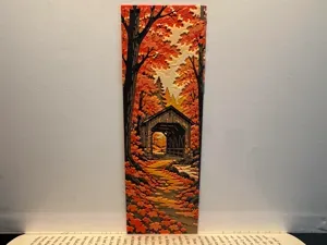 Covered Bridge in Autumn - Bookmark